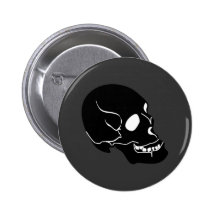 10262006 BLACK DEADLY EMO SKULL GRAPHIC LOGO ICON BUTTON