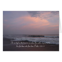 103:11 de psaume - coucher du soleil cartes de vœux