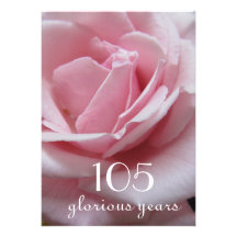 105th Célébration d'anniversaire ! - Assez rose de Invitation Personnalisable