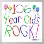 106 Year Olds Rock ! Poster