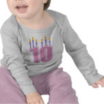 10 Birthday Candles (Pink / Purple)