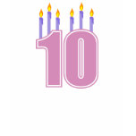 10 Birthday Candles (Pink / Purple)