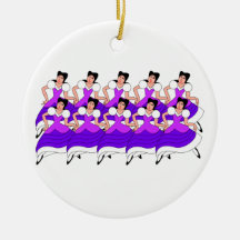 10 Ladies Dancing Christmas Ornaments