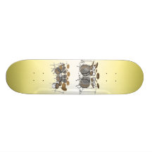 10 Piece Drum Kit: 3D Model: Custom Skateboard