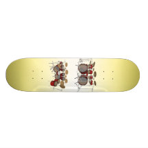 10 Piece Drum Kit: 3D Model: Custom Skateboard