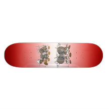 10 Piece Drum Kit: 3D Model: Custom Skateboard