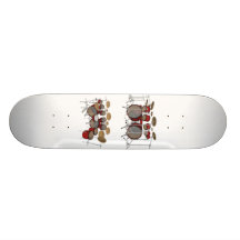 10 Piece Drum Kit: 3D Model: Custom Skateboard