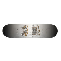 10 Piece Drum Kit: 3D Model: Custom Skateboard
