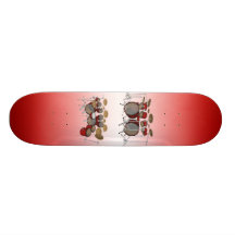 10 Piece Drum Kit: 3D Model: Custom Skateboard