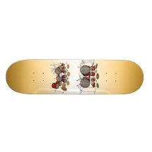 10 Piece Drum Kit: 3D Model: Custom Skateboard