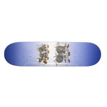 10 Piece Drum Kit: 3D Model: Custom Skateboard
