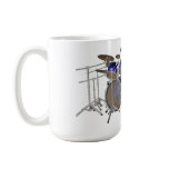 10 Piece Drum Kit: Blue Gradient: Coffee Mug