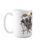10 Piece Drum Kit: Blue Gradient: Coffee Mug