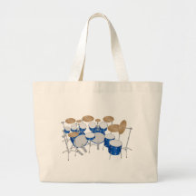 10 Piece Drum Kit: Vector Drawing: Bag