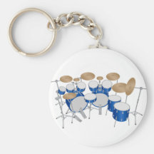 10 Piece Drum Kit: Vector Drawing: Key Chains