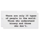 10 Types of People rack cards