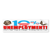 10 % Unemployment Bumper Sticker