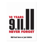 10 Year Anniversary September 11th Postcard