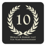 10 year milestone anniversary wreath black label stickers