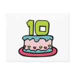 10 Year Old Birthday Cake Post Cards