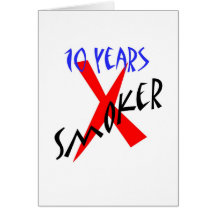 10 Years Red X-smoker Card