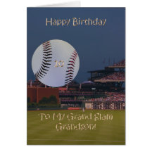 10ème carte de petit-fils d'anniversaire de stade 