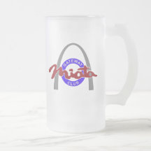10oz or 16oz Frosted Glass Double Logo Mug