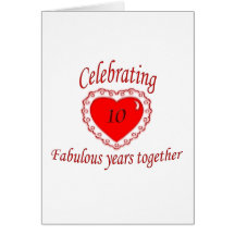 10th. Anniversary Cards