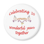 10th. ANNIVERSARY Refrigerator Magnet