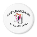10th. ANNIVERSARY Refrigerator Magnet