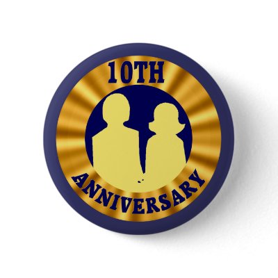 10th Anniversary Wedding Buttons by wedding_anniversary