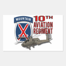 10th Aviation Regiment - Apache Rectangle Stickers