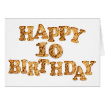 10th Birthday card for a cookie lover