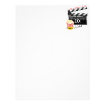 10th Birthday Hollywood Movie Party Letterhead Design
