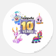 10th Birthday Logo Sticker