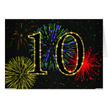 10th Birthday Party Invitation Greeting Card