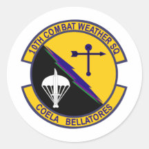 10th Combat Weather Squadron Round Stickers