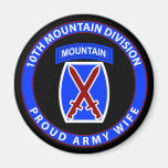 10th Mountain Wife Magnets