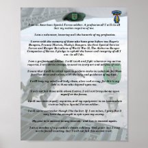 10th special forces group vets creed print