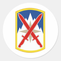 10th Support Brigade Insignia Round Stickers