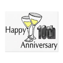 10th Wedding Anniversary Gifts Post Cards