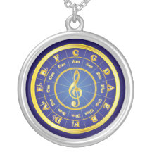 10x10SapphRd, BigPeaceSym2blk2 Personalized Necklace