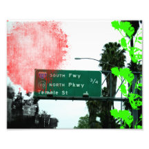 110 Freeway Sign Photographic Print