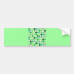 112105 Green disco dots IRISH PATTERN CIRCLES Bumper Sticker