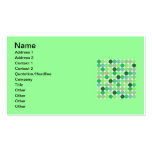 112105 Green disco dots IRISH PATTERN CIRCLES Business Card
