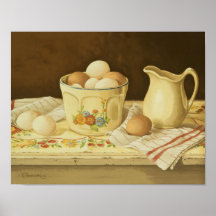 1175 Bowl of Eggs & Pitcher Art Print
