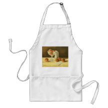 1181 Peaches in Glass Compote Apron