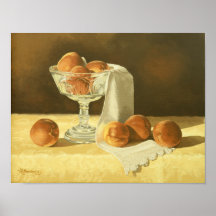 1181 Peaches in Glass Compote Art Print