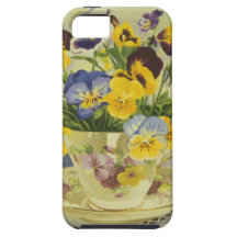 1187 Pansies in Teacup iPhone 5 Cases