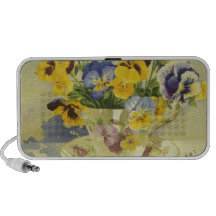 1187 Pansies in Teacup iPod Speakers
